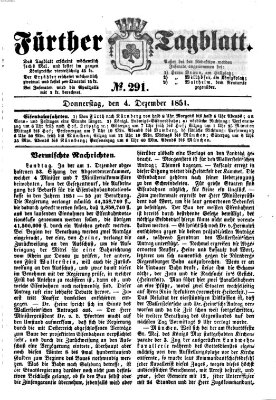 Fürther Tagblatt Donnerstag 4. Dezember 1851