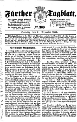 Fürther Tagblatt Sonntag 21. Dezember 1851