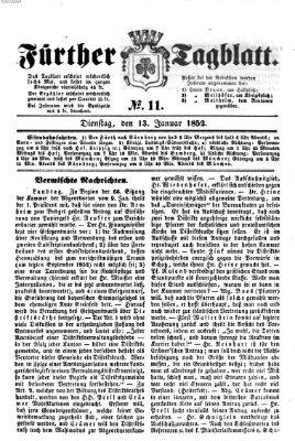 Fürther Tagblatt Dienstag 13. Januar 1852