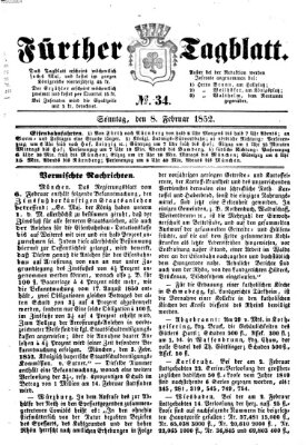 Fürther Tagblatt Sonntag 8. Februar 1852