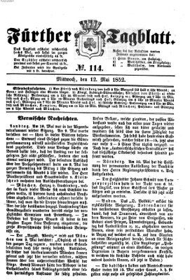 Fürther Tagblatt Mittwoch 12. Mai 1852