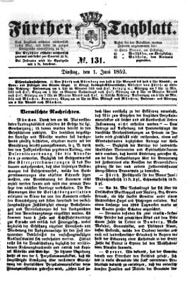 Fürther Tagblatt Dienstag 1. Juni 1852
