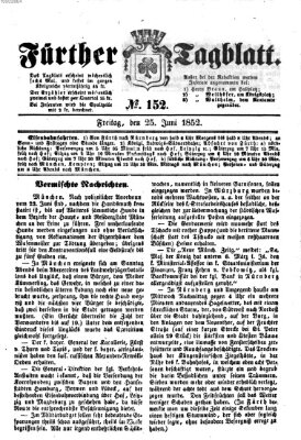 Fürther Tagblatt Freitag 25. Juni 1852
