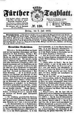 Fürther Tagblatt Freitag 2. Juli 1852