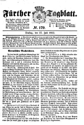 Fürther Tagblatt Dienstag 27. Juli 1852
