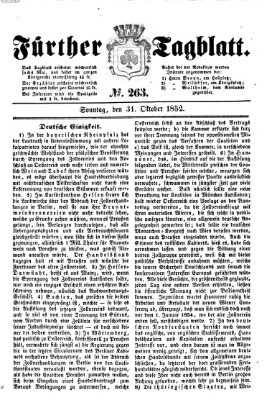 Fürther Tagblatt Sonntag 31. Oktober 1852