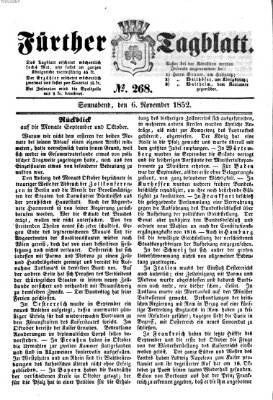 Fürther Tagblatt Samstag 6. November 1852