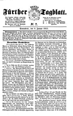 Fürther Tagblatt Samstag 8. Januar 1853