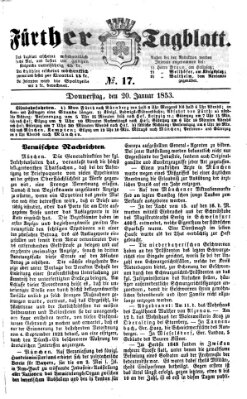 Fürther Tagblatt Donnerstag 20. Januar 1853