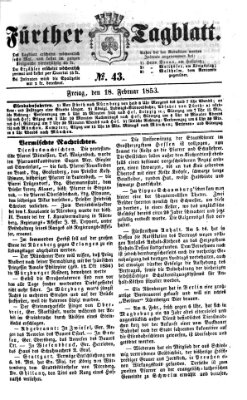 Fürther Tagblatt Freitag 18. Februar 1853