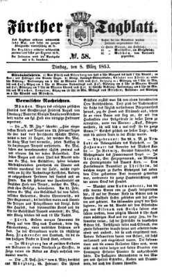 Fürther Tagblatt Dienstag 8. März 1853