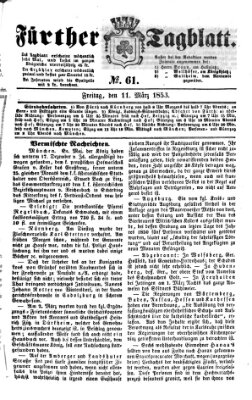 Fürther Tagblatt Freitag 11. März 1853