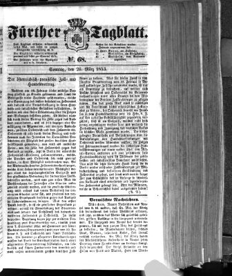 Fürther Tagblatt Sonntag 20. März 1853
