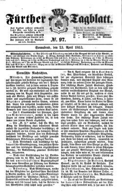 Fürther Tagblatt Samstag 23. April 1853