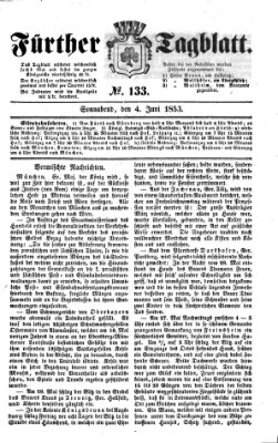 Fürther Tagblatt Samstag 4. Juni 1853