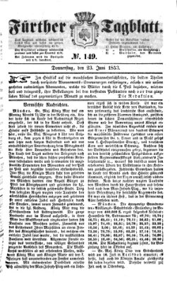 Fürther Tagblatt Donnerstag 23. Juni 1853