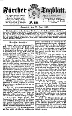 Fürther Tagblatt Samstag 25. Juni 1853