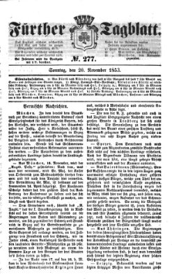 Fürther Tagblatt Sonntag 20. November 1853