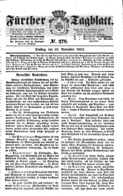 Fürther Tagblatt Dienstag 22. November 1853
