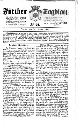 Fürther Tagblatt Dienstag 24. Januar 1854