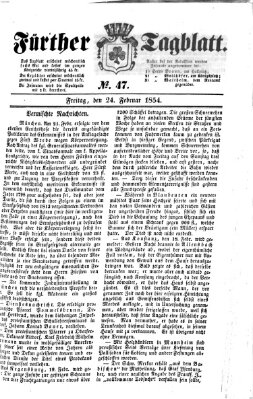Fürther Tagblatt Freitag 24. Februar 1854