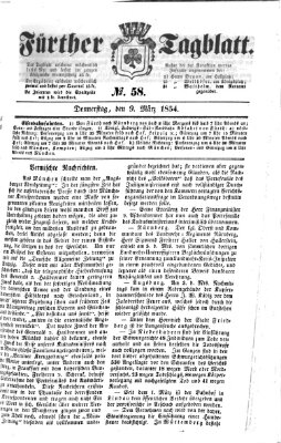 Fürther Tagblatt Donnerstag 9. März 1854