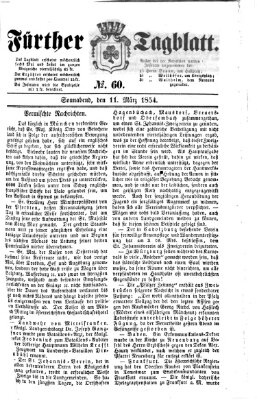 Fürther Tagblatt Samstag 11. März 1854