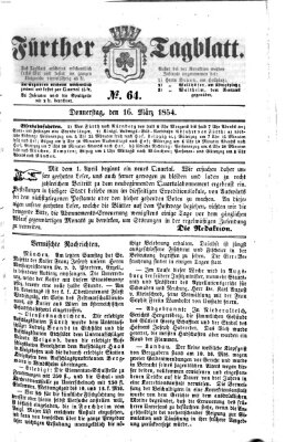 Fürther Tagblatt Donnerstag 16. März 1854