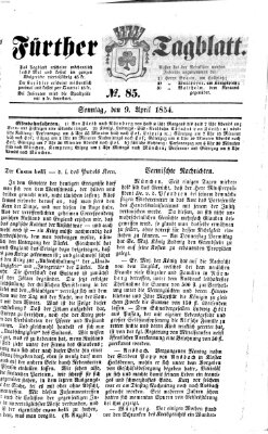 Fürther Tagblatt Sonntag 9. April 1854