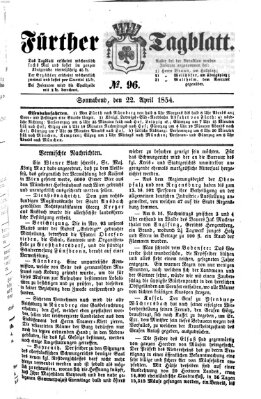 Fürther Tagblatt Samstag 22. April 1854