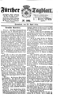 Fürther Tagblatt Samstag 29. April 1854