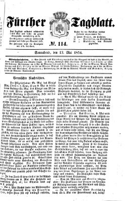 Fürther Tagblatt Samstag 13. Mai 1854