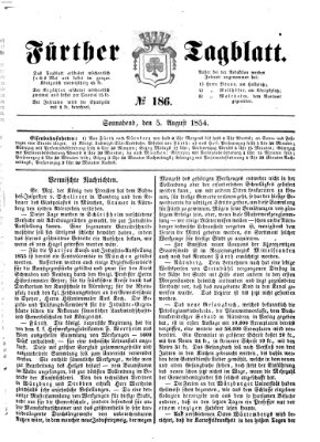 Fürther Tagblatt Samstag 5. August 1854