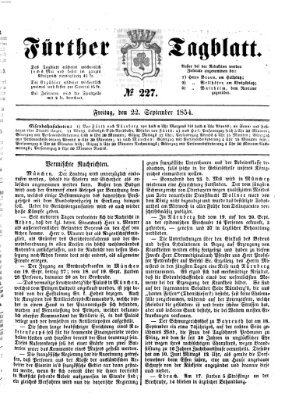 Fürther Tagblatt Freitag 22. September 1854