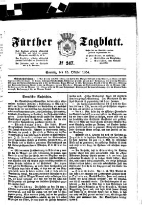 Fürther Tagblatt Sonntag 15. Oktober 1854