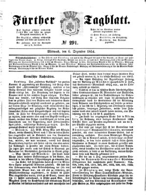 Fürther Tagblatt Mittwoch 6. Dezember 1854