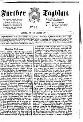 Fürther Tagblatt Freitag 12. Januar 1855