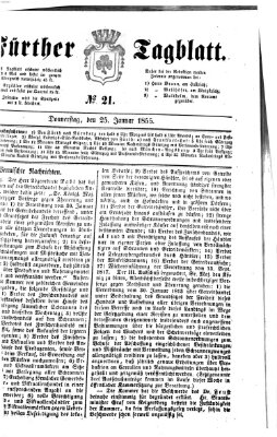 Fürther Tagblatt Donnerstag 25. Januar 1855