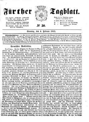 Fürther Tagblatt Sonntag 4. Februar 1855