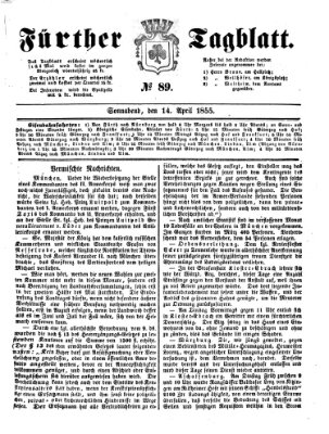 Fürther Tagblatt Samstag 14. April 1855