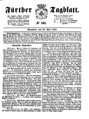 Fürther Tagblatt Samstag 28. April 1855