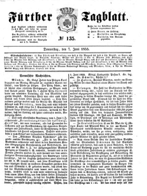 Fürther Tagblatt Donnerstag 7. Juni 1855