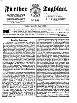 Fürther Tagblatt Freitag 29. Juni 1855