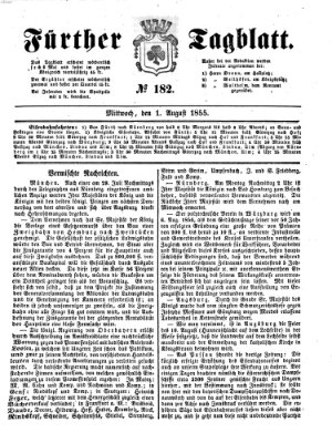 Fürther Tagblatt Mittwoch 1. August 1855