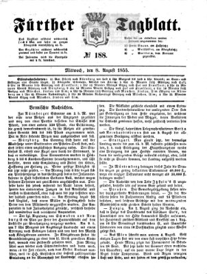 Fürther Tagblatt Mittwoch 8. August 1855