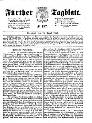 Fürther Tagblatt Samstag 18. August 1855
