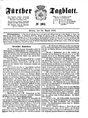 Fürther Tagblatt Freitag 24. August 1855