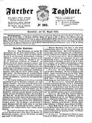 Fürther Tagblatt Samstag 25. August 1855
