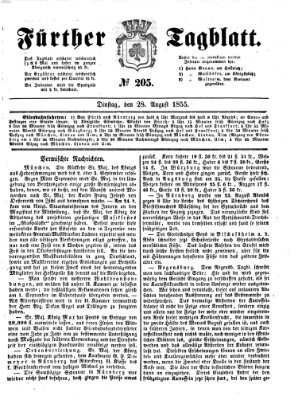Fürther Tagblatt Dienstag 28. August 1855