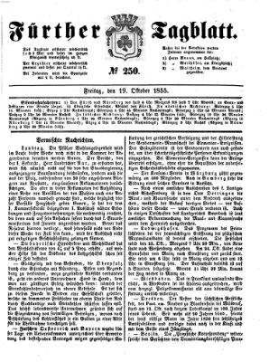 Fürther Tagblatt Freitag 19. Oktober 1855